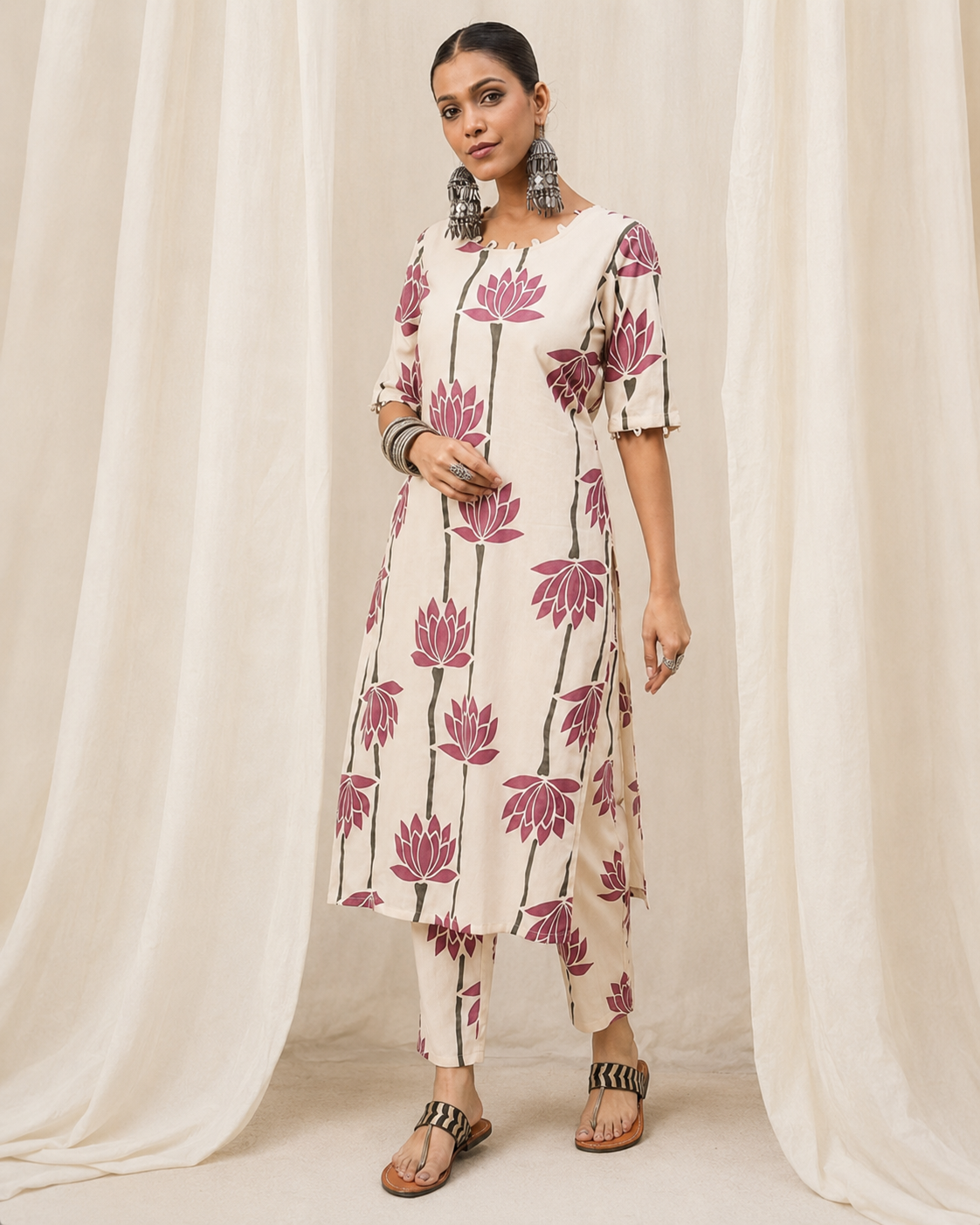 Straight Kurti Pant Set for Women – 2 Colors
