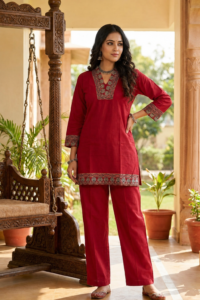 Premium Cotton Co-ord Set for Women – 4 Colors