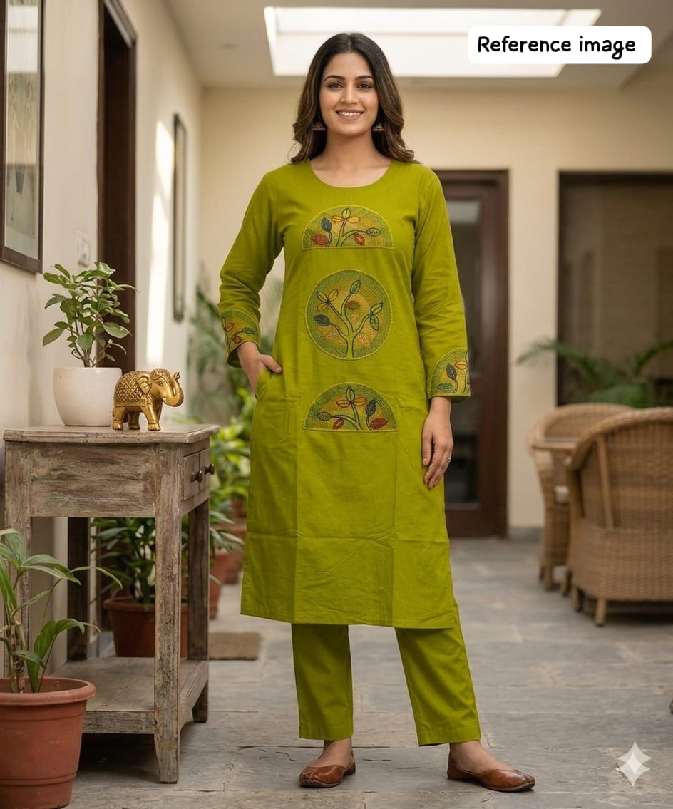 Women’s Flex Dhabu Co-ord Set with Pocket & Neck Work - Image 3