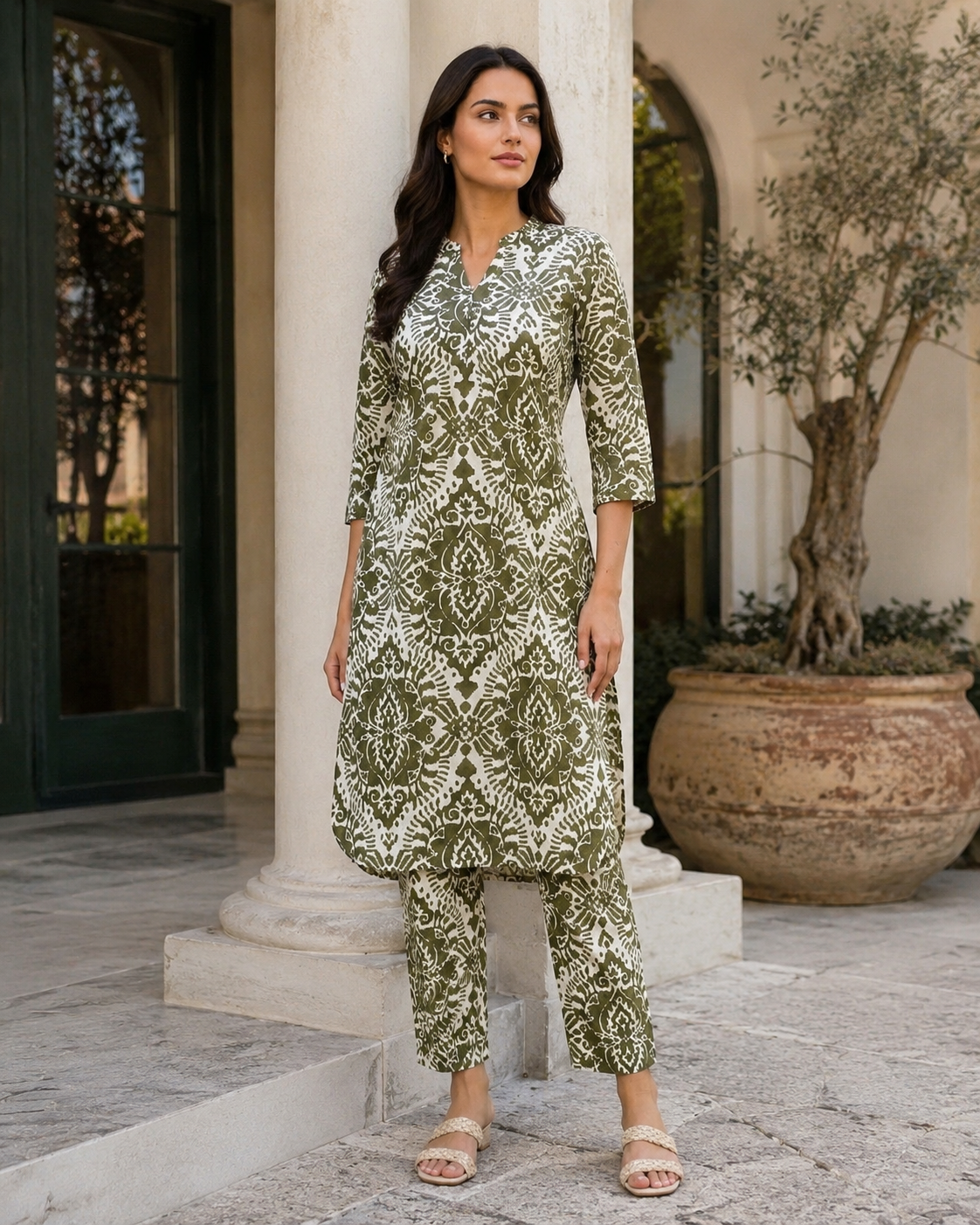 Cotton Printed Kurti Palazzo Set