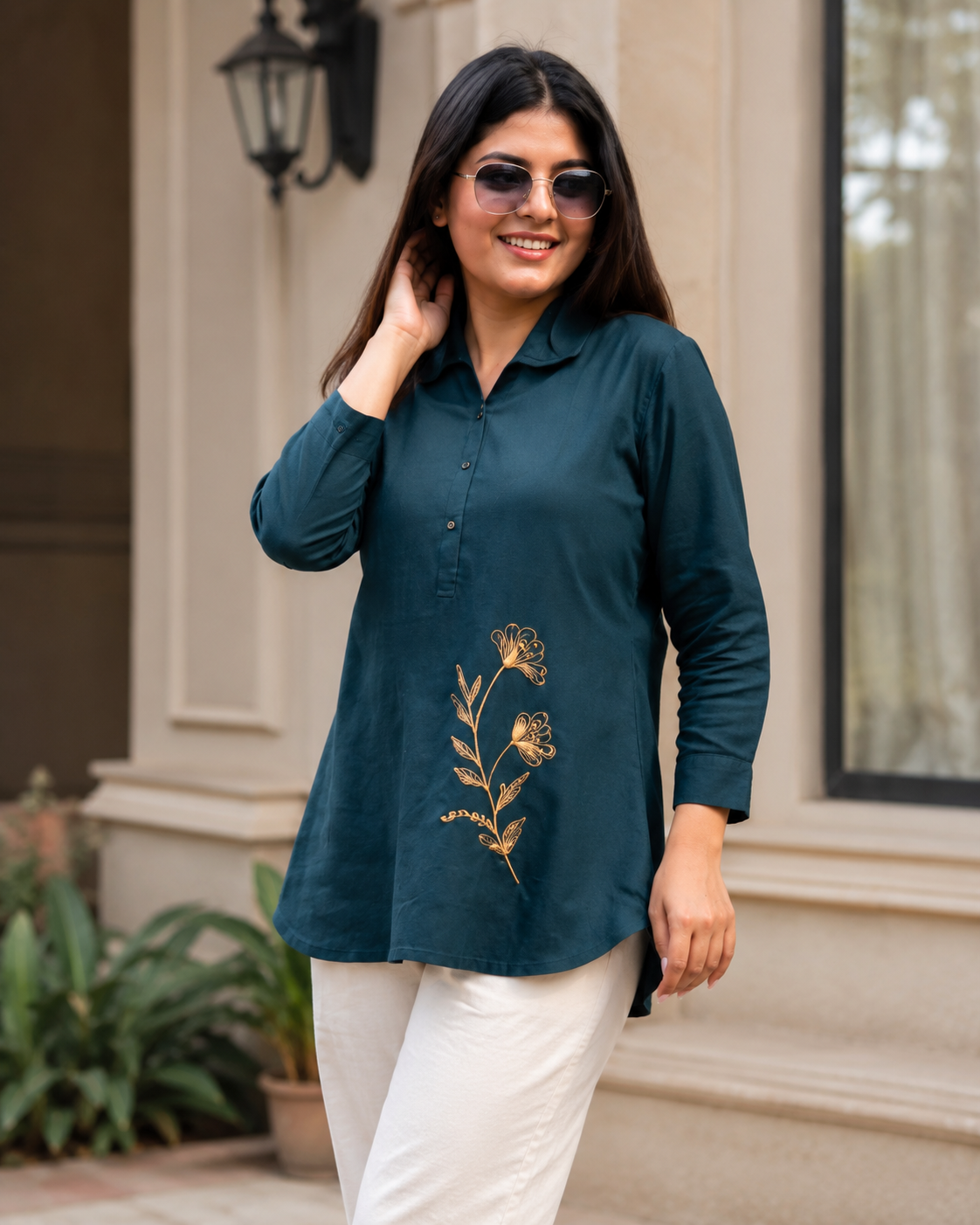 Cotton Slub Shirt Pant Set