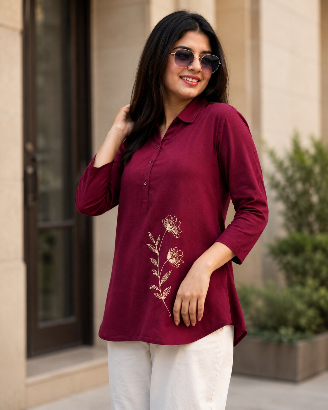 Cotton Slub Shirt Pant Set
