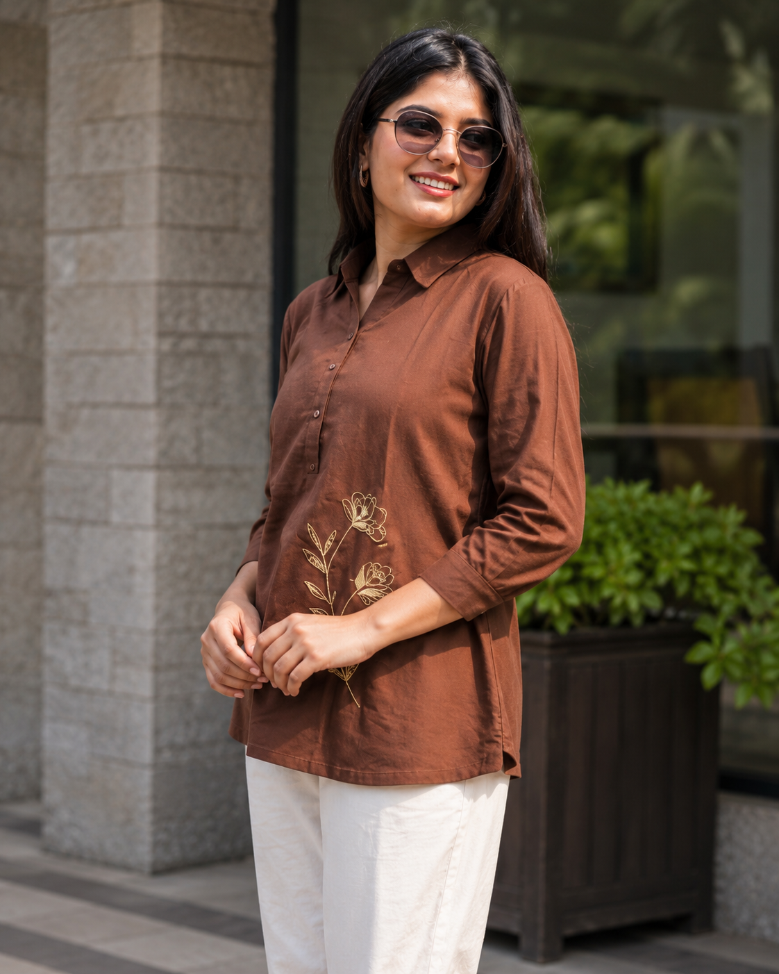 Cotton Slub Shirt Pant Set