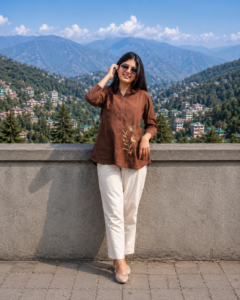 Cotton Slub Shirt Pant Set for Women – 4 Colors
