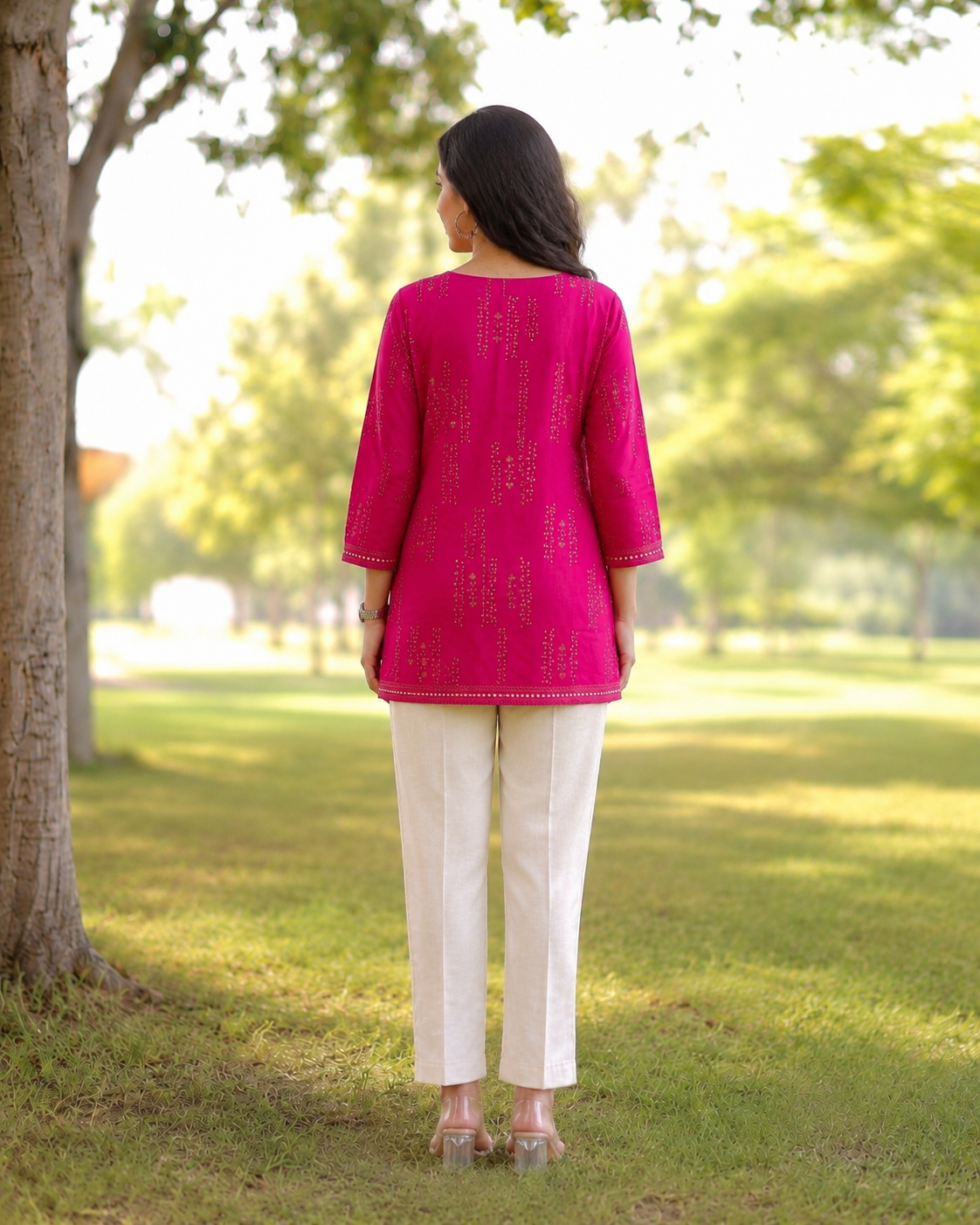 Jaipuri Print Cotton Short Kurti