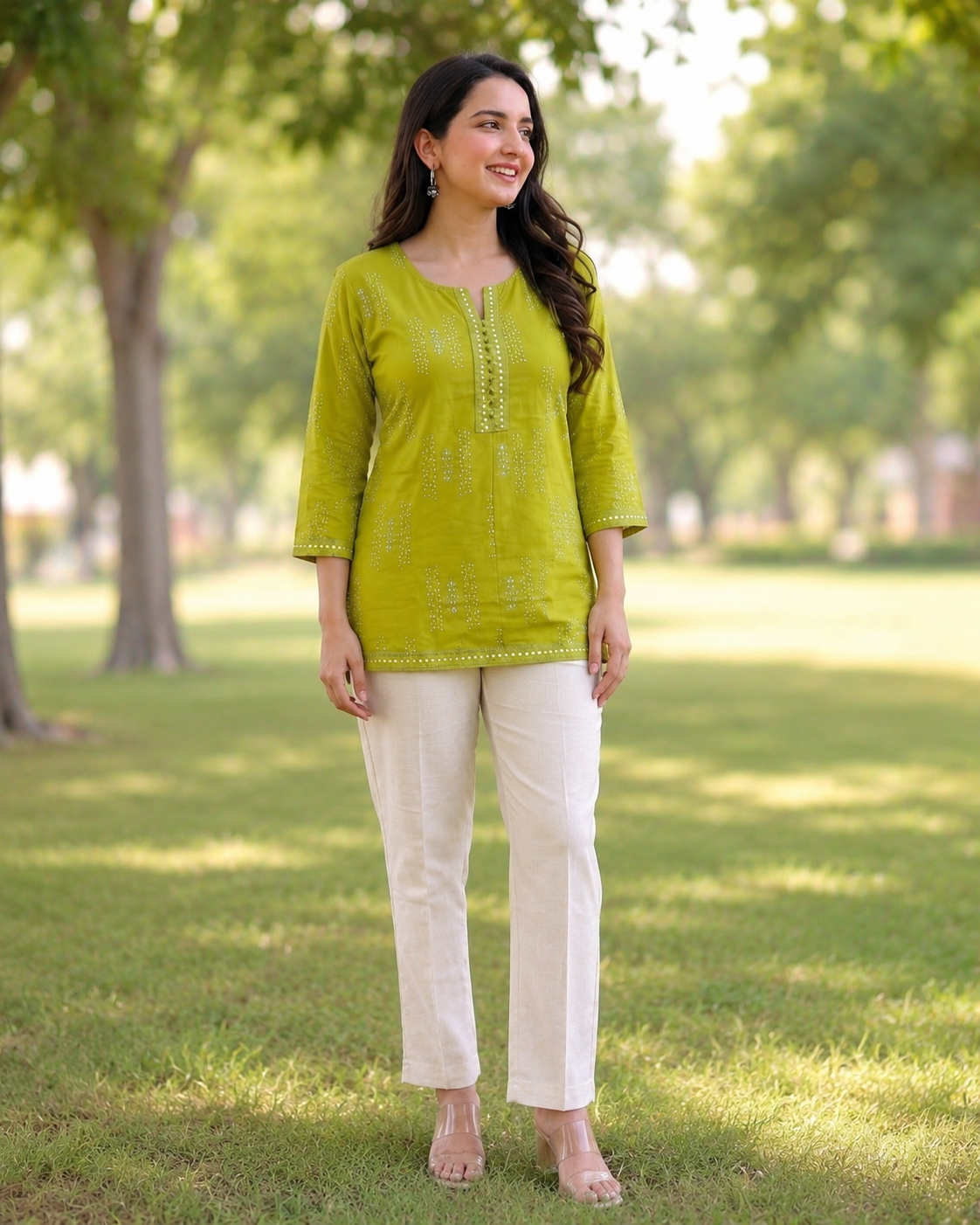 Jaipuri Print Cotton Short Kurti
