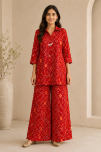 Premium Printed Pure Cotton Co-ord Set for Women