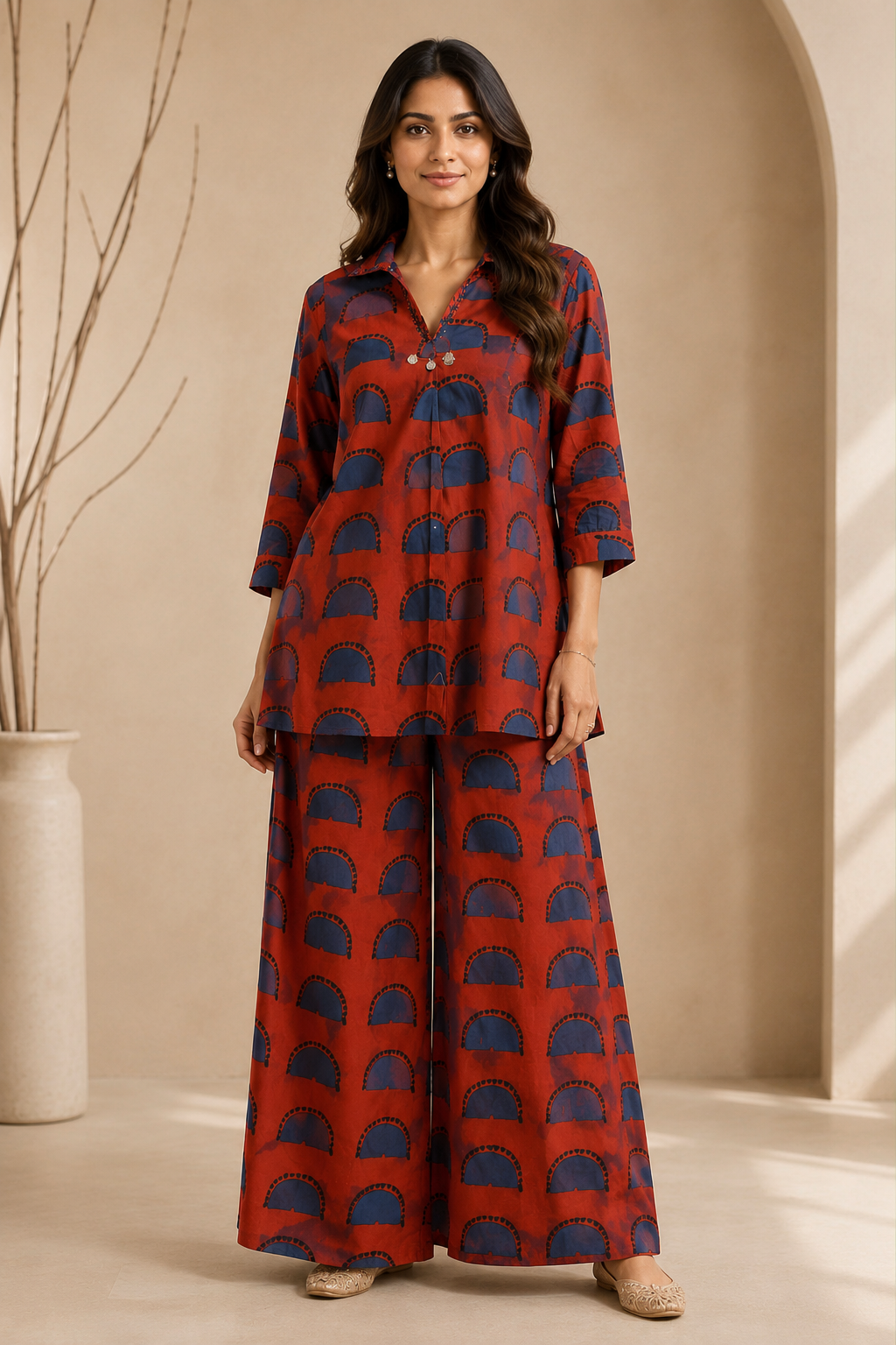 Premium Printed Pure Cotton Co-ord Set for Women