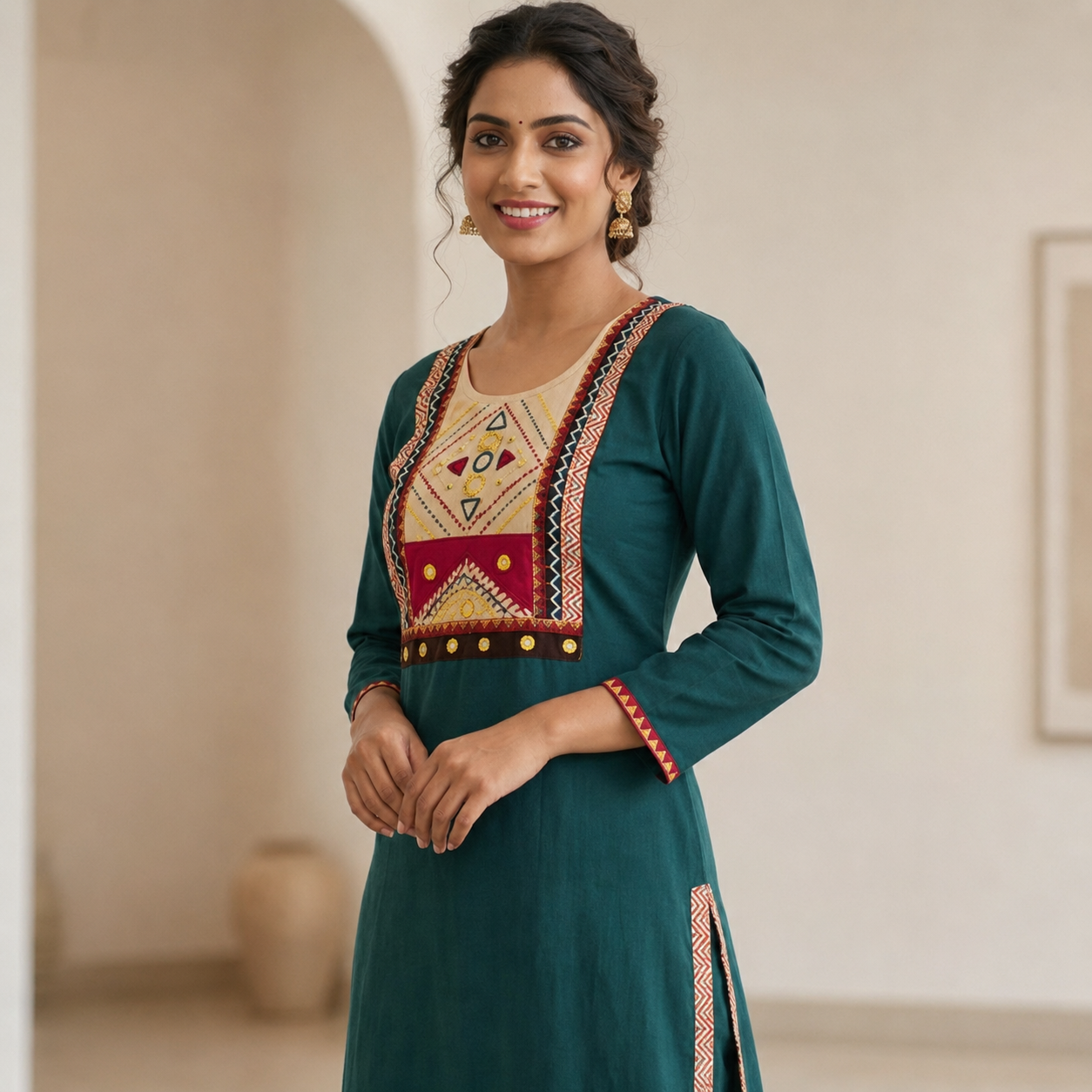 Straight Cut Kurti with Plazo