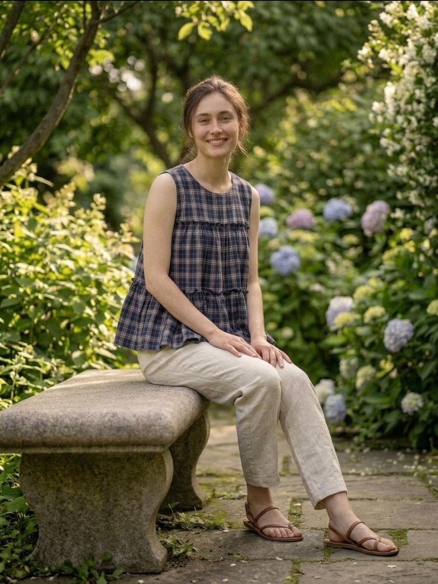 Linen Cotton Checks Top Pant Set for Women – 3 Colors
