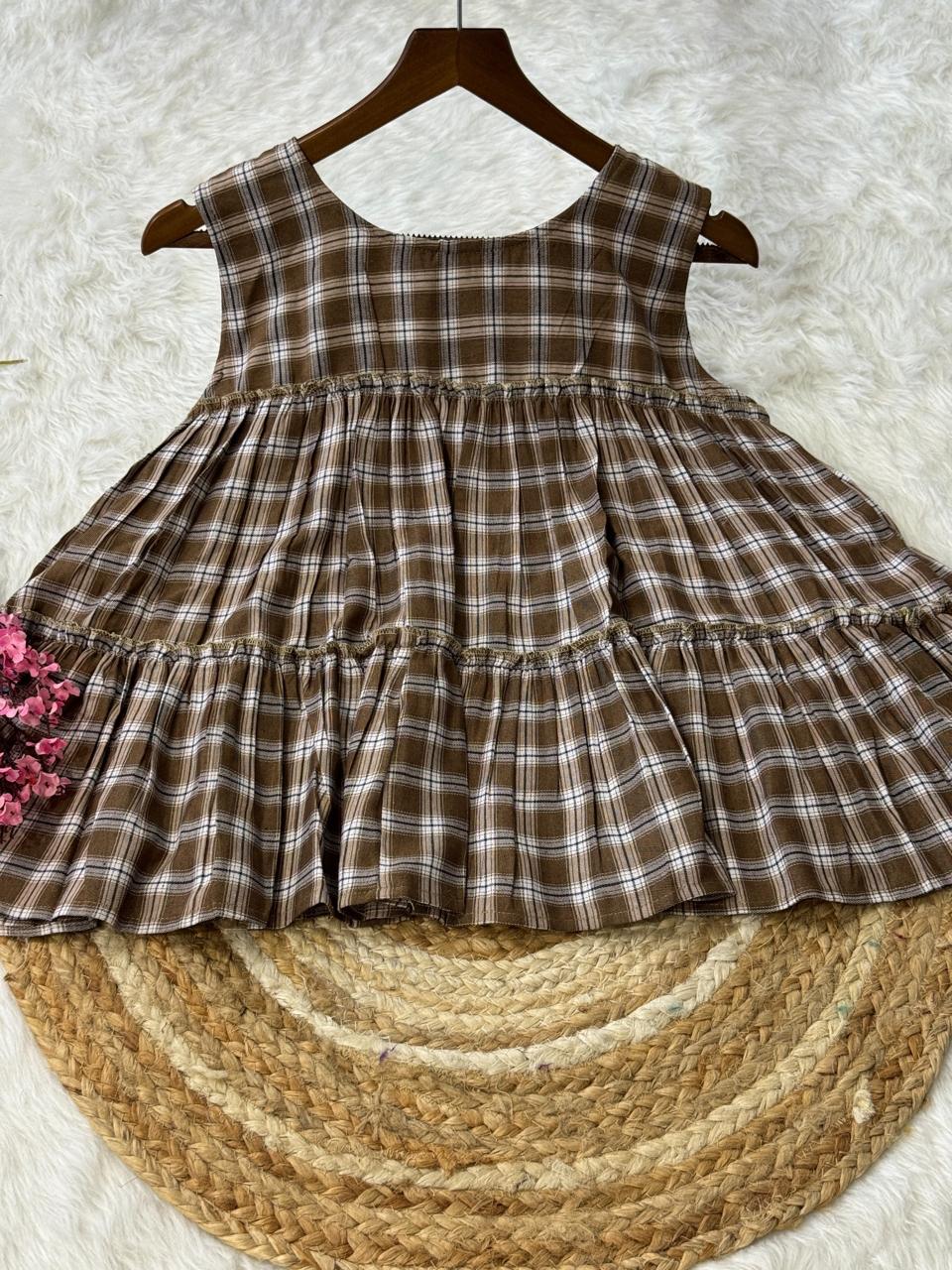Linen Cotton Checks Top Pant Set for Women