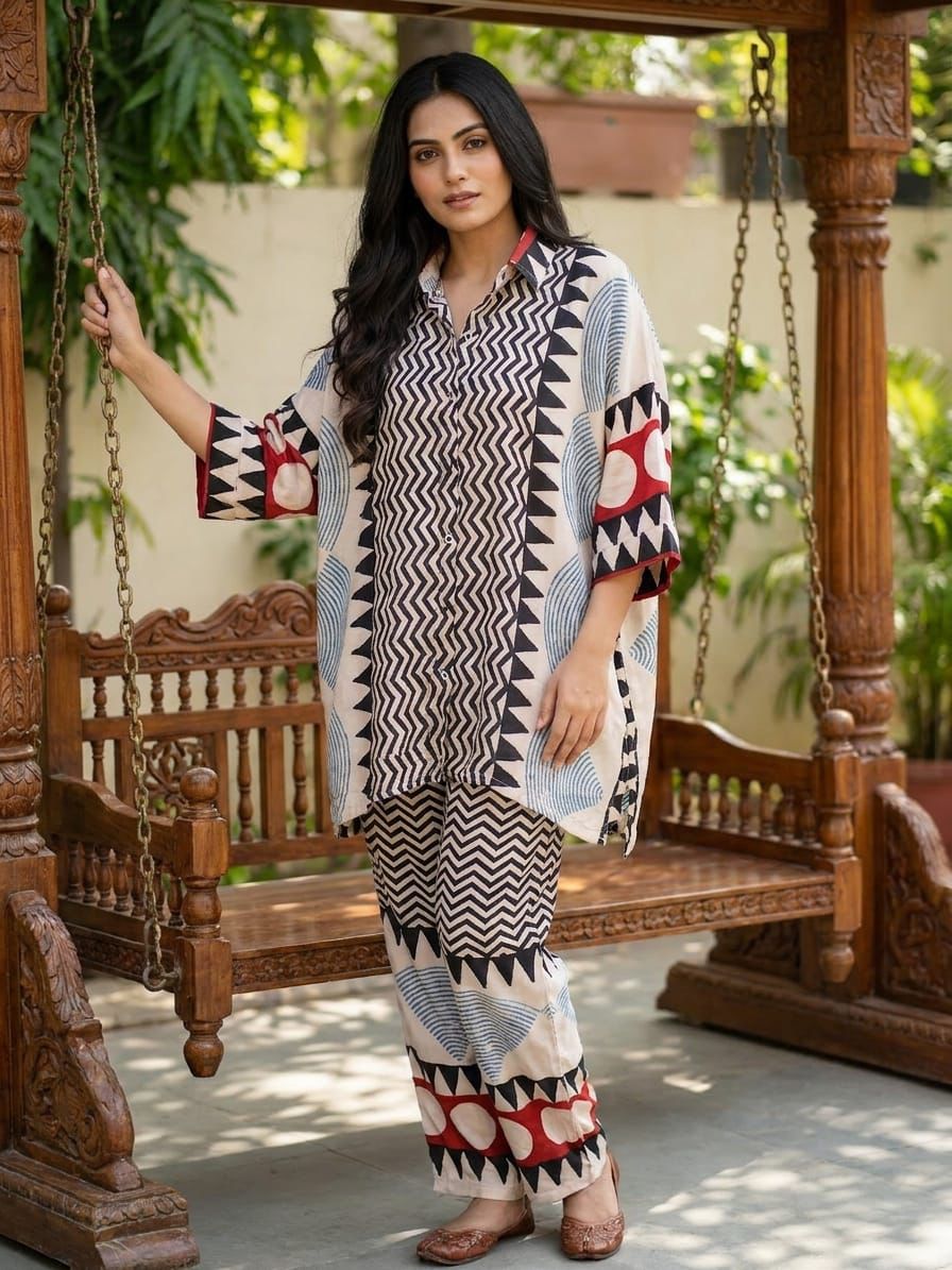 Modal Hand Block Print Co-ord Set